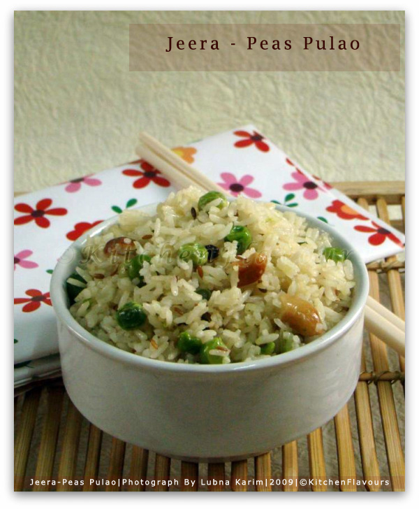 Jeera Peas Pulao Easy One Pot Meal