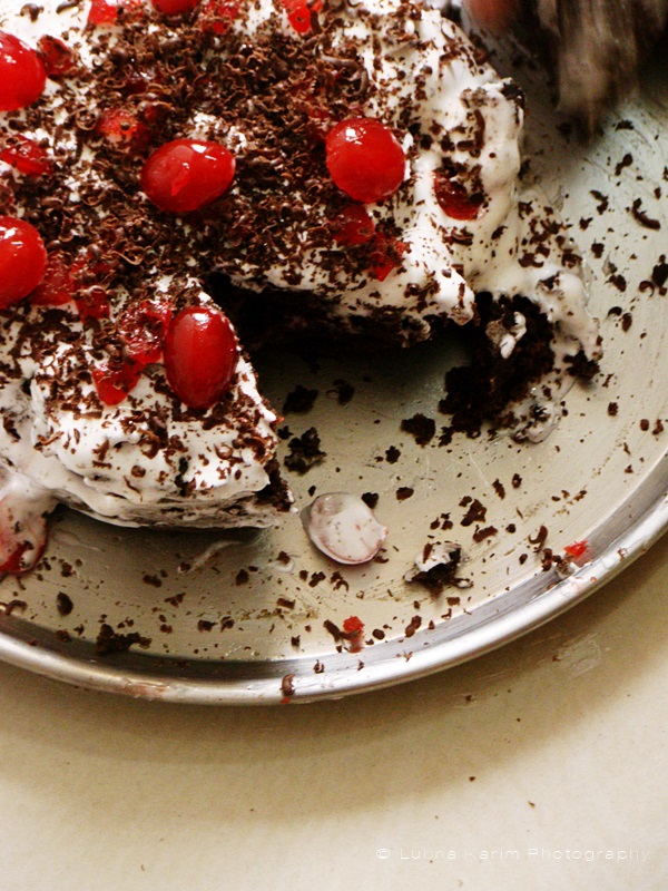 Eggless Black Forest Cake Using Idli Cooker