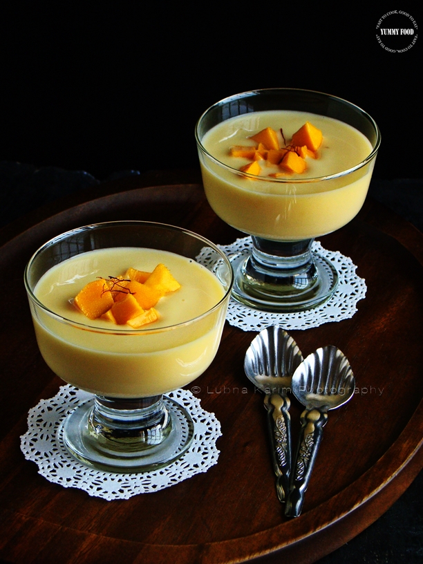 Mango Saffron Pudding