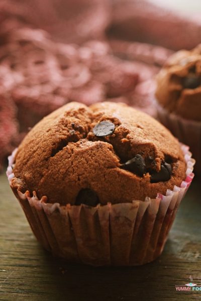Microwave Double Chocolate Chip Muffins for Double Celebration