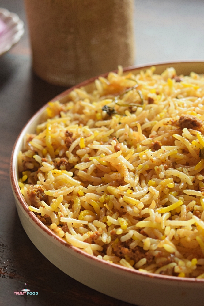 Mutton keema dum biryani recipe